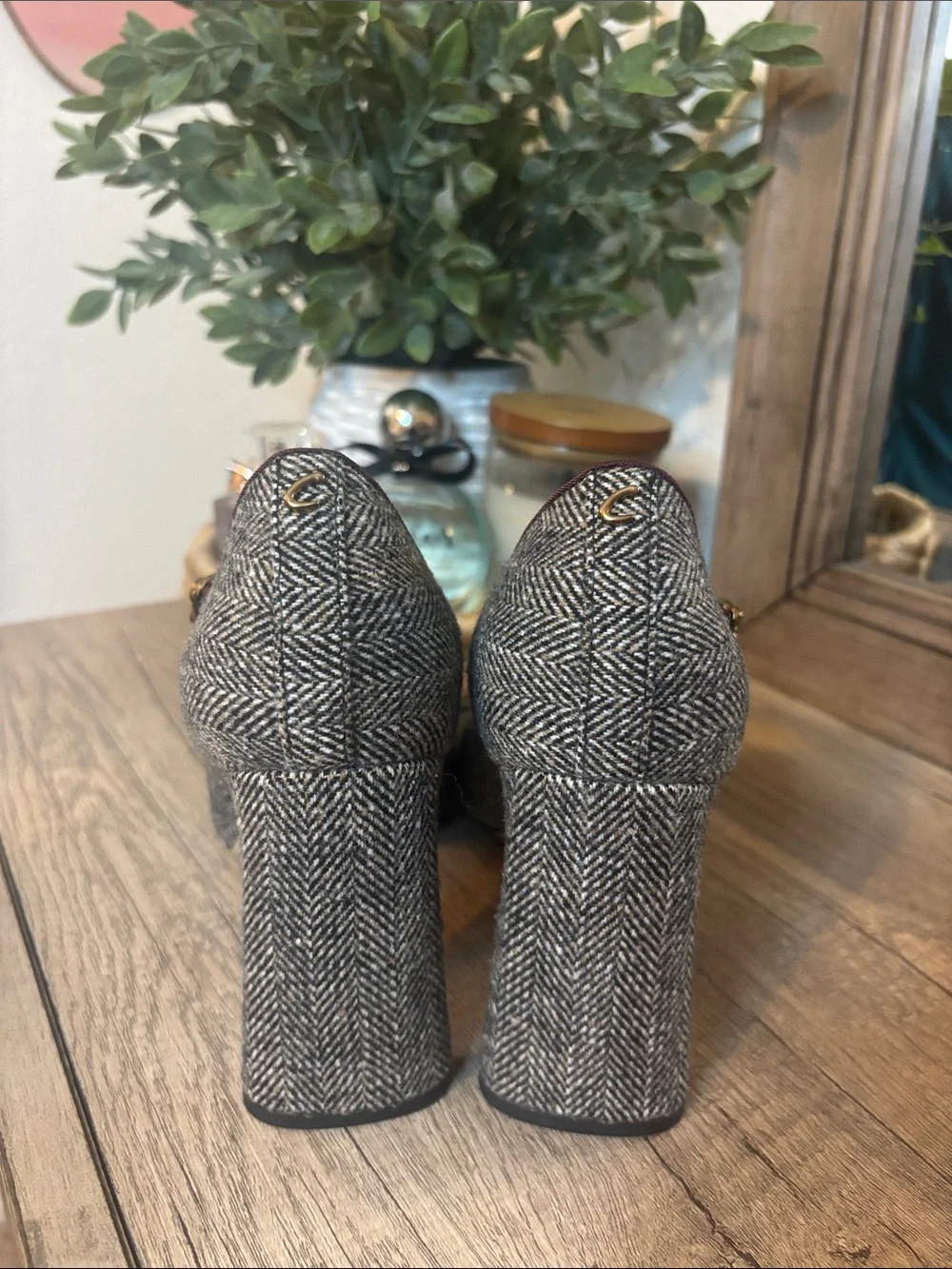 Circus by Sam Edelman Elora Mary Jane Tweed Heels in Black Multi-Sz 8.5-NWOT
